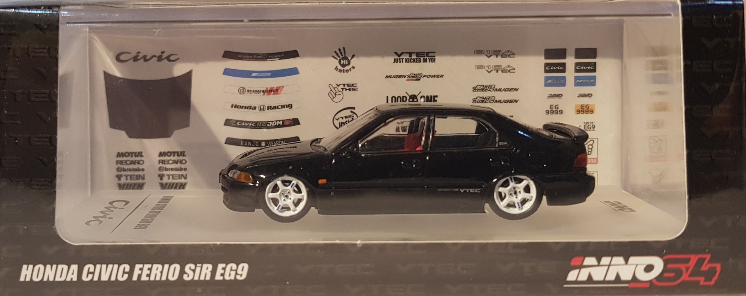 INNO64 HONDA CIVIC FERIO SIR WHITE 1992 W/ EXTRA WHEELS