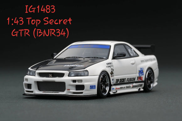 1:43 Ignition Model Top Secret  GTR (BNR34) - TS Wheel - White