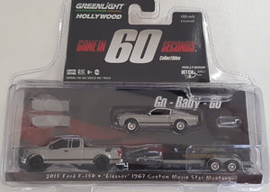 1:64 Greenlight Ford F150 / Eleanor 1967 Custom Movie Star Mustang - Gone in 60 seconds