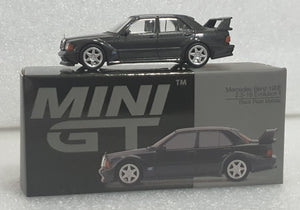 1:64 Mini GT Mercedes Benz 190E 2.5-16 Evolution II Black - MGT164