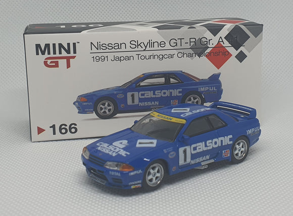 1:64 Mini GT Nissan Skyline GTR R32 Gr A #1 Calsonic 1991 Japan Touringcar Championship - MGT166
