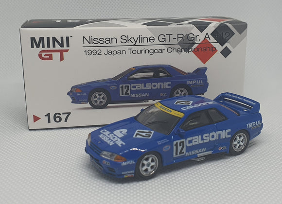 1:64 Mini GT Nissan Skyline GTR R32 Gr A #12 Calsonic 1992 Japan Touringcar Championship - MGT167