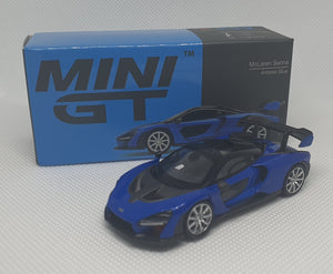 1:64 Mini GT Mclaren Senna Antares Blue - MGT232