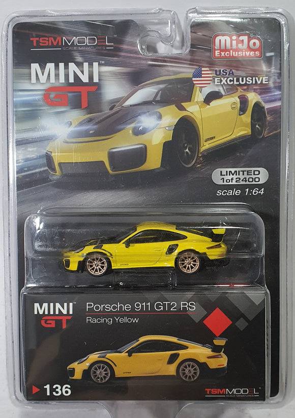 1:64 Mini GT Porsche 911 GT2 RS Racing Yellow - MGT136MJ