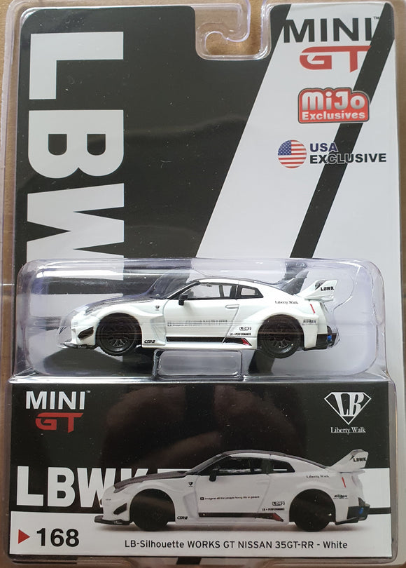 1:64 Mini GT LB Silhouette Works GT Nissan 35GT-RR White - MGT168MJ
