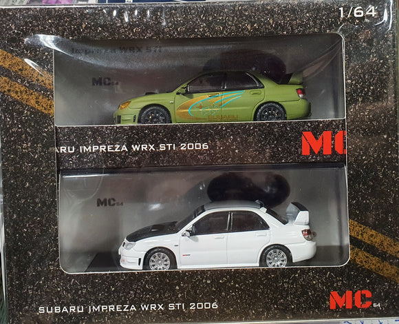1:64 MC64 Subaru Impreza WRX STI 2006 - Pair