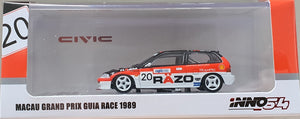 1:64 Inno64 Honda Civic EF3 Gr. A #20 "Razo" Macau Guia Race 1989