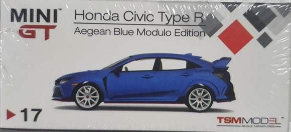 1:64 Mini GT Honda Civic Type R Aegean Blue Modulo Edition - MGT17