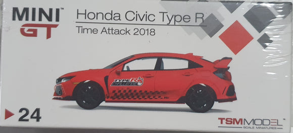 1:64 Mini GT Honda Civic Type R Time Attack 2018 - MGT24