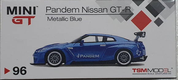 1:64 Mini GT Pandem Nissan GTR Metallic Blue - MGT96