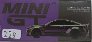 1:64 Mini GT LB Works BMW M4 Purple Green Metallic - MGT228
