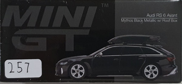 ミニカー MINI GT Audi RS 6 Avant Mythos Black Amazon | MINI GT 1:64 Scale Model MiJo TOYS EXCLUSIVE - AUDI