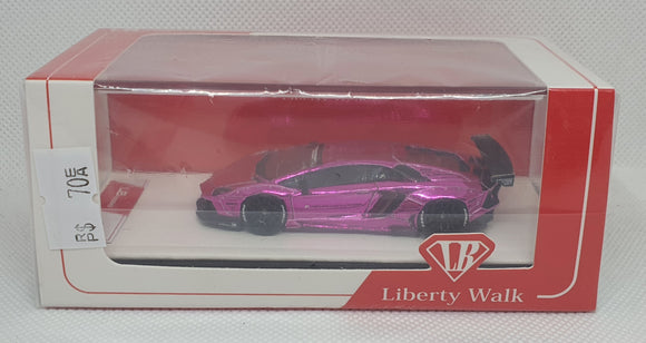 1:64 LB Works Lamborghini Aventador - Chrome Pink
