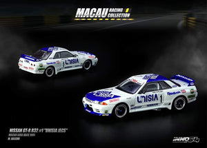 1:64 Inno64 Nissan Skyline GTR R32 #1 "UNISIA JECS" Macau Guia Race 1991
