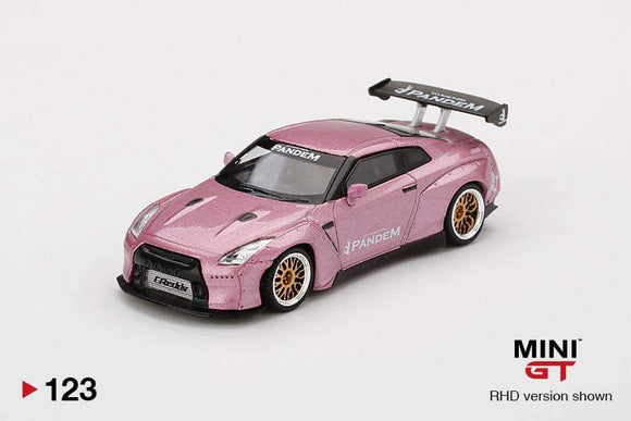 1:64 Mini GT Pandem Nissan GTR R35 GT Wing Passion Pink - MGT123
