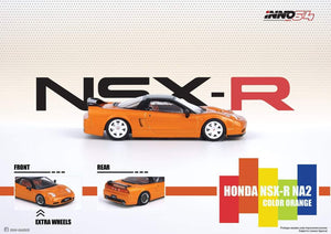 1:64 Inno64 Honda NSX-R NA2 Imola Orange Pearl w Extra Wheels