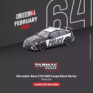 1:64 Tarmac Works Mercedes Benz C63 AMG Coupe Black Series Police Car