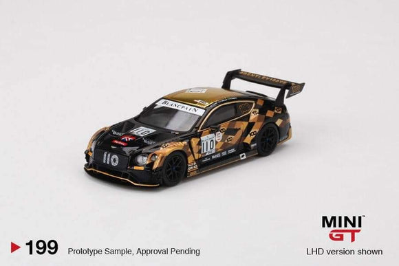 1:64 Mini GT Bentley Continental GT3 #110 2019 Total 24hrs of Spa M-Sport Team Bentley MGT199