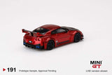 1:64 Mini GT LB Silhouette Works GT Nissan 35GT-RR Ver 1 - Lava Red - MGT191