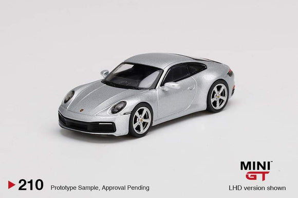 1:64 Mini GT Porsche 911 (992) Carrera S GT Silver Metallic - MGT210