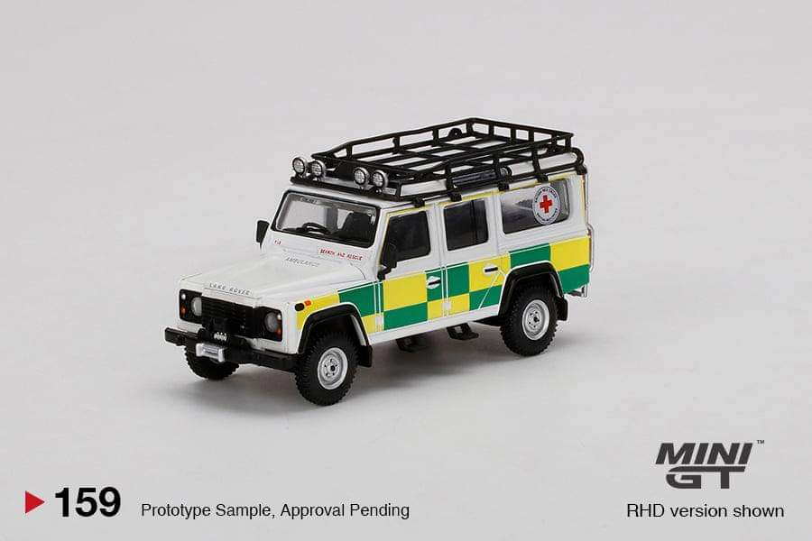 1:64 Mini GT Land Rover Defender 110 British Red Cross Search