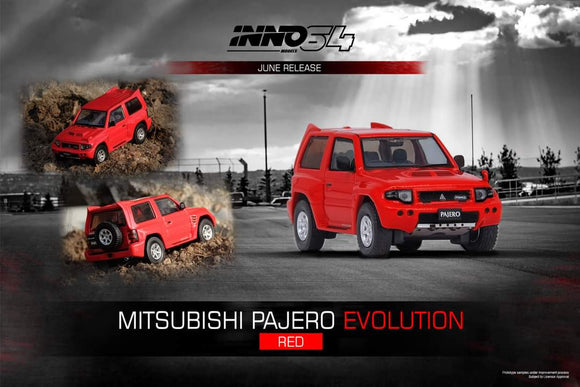1:64 Inno64 Mitsubishi Pajero Evolution Red