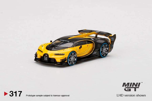 1:64 Mini GT Bugatti Vision Gran Turismo Yellow - MGT317