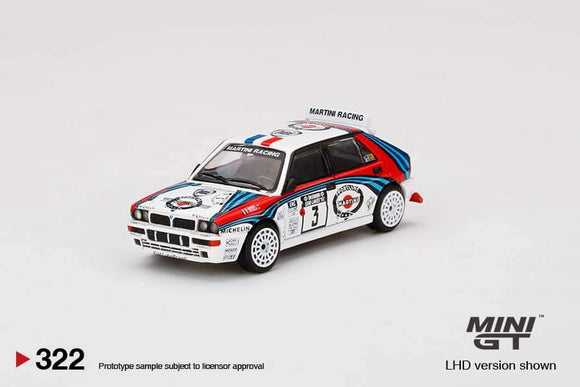 1:64 Mini GT Lancia Delta HF Integrate Evoluzione 1992 Rally 1000 Lakes Winner #3 - MGT322