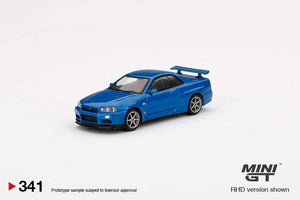 1:64 Mini GT Nissan Skyline GTR R34 V Spec II Bayside Blue - MGT341