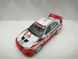 1:18 Tarmac Works Mitsubishi Lancer Evo V WRC #1 Winner Rally Sanremo 1998 - Tommi Makinen
