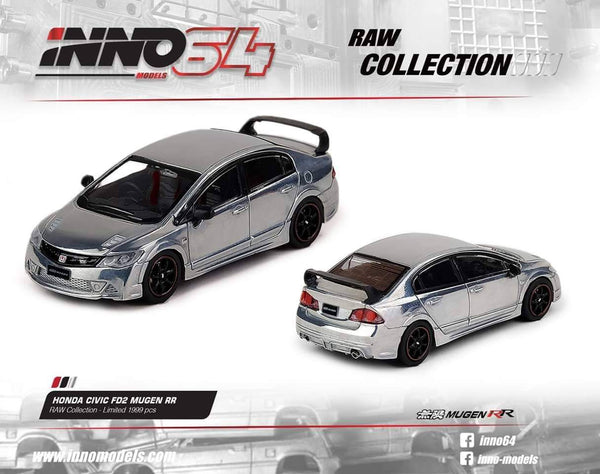 1:64 Inno64 Honda Civic FD2 Mugen RR - RAW Collection – toyznetwork
