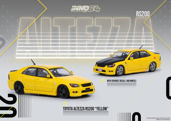 1:64 Inno64 Toyota Altezza RS200 Yellow - Japan Special Model