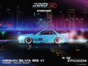 1:64 Inno64 Nissan Silvia S13 Rocket Bunny V1 - Light Blue