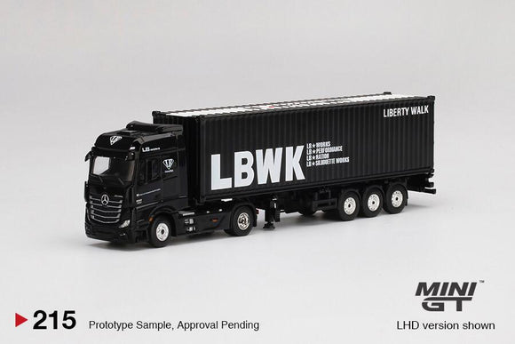 1:64 Mini GT Mercedes Benz Actros w 40Ft Container 