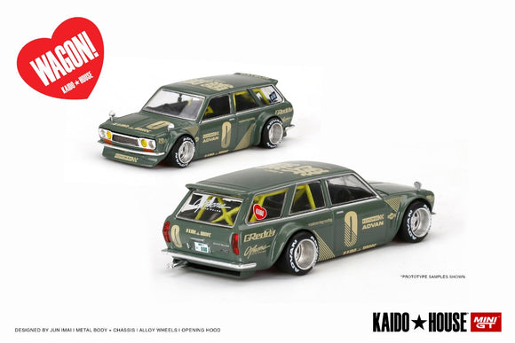 1:64 Mini GT Datsun Kaido 510 Wagon Green - KHMG010